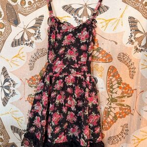 Tripp NYC Black and Pink Floral Dress
